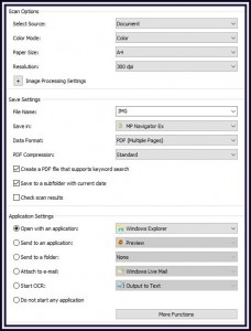 Canoscan Settings